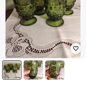Unique Vintage Green Drinkware Set for Dining